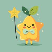 A starfruit with a sassy expression vector