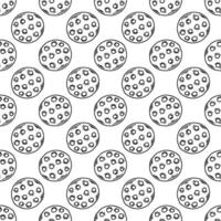 Pickleball balls black outline seamless patterns vector