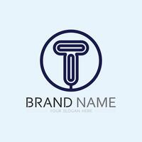 letter T logo image and font T design graphic vector