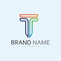 letter T logo image and font T design graphic vector