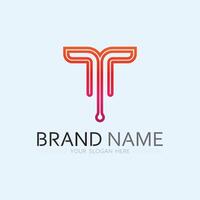 letter T logo image and font T design graphic vector