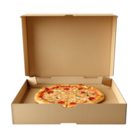 Pizza in a Box on Transparent Background png