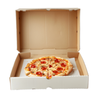 Pizza in a Box on Transparent Background png