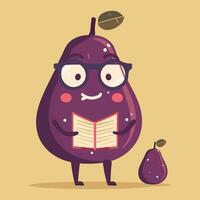 A fig with a sweet expression vector