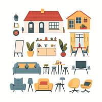 set home simple illustation vector