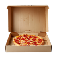 Pizza in a Box on Transparent Background png