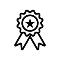 Achievement badge certificate icon design reward standard seal medal vector