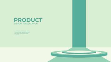 green 3d podium background .great for display product presentation vector