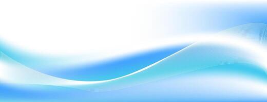 blue and white wave background with wavy lines vector