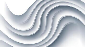 3d white layer wave abstract background vector