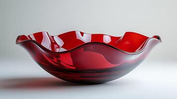 Empty luxury plastic bowl on a white background photo