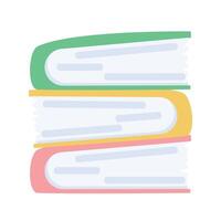 Stack of Books for reading and education flat vector