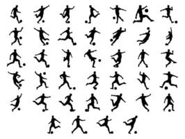 Illustration of Soccer Player Silhouette. Football player vector