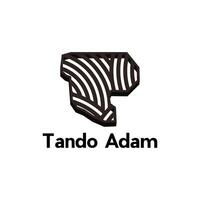 Tando Adam world map design template, graphic style isolated on white background, suitable for your company vector