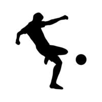 Illustration of Soccer Player Silhouette. Football player vector