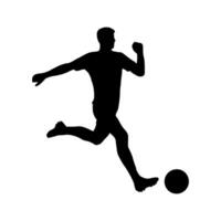 Illustration of Soccer Player Silhouette. Football player vector