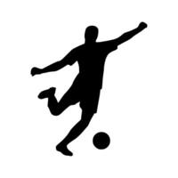 Illustration of Soccer Player Silhouette. Football player vector