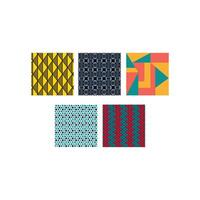Set of Abstract Pattern Design background texture modern illustration design template vector