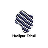 Hasilpur Tehsil map. map of the Pakistan Country. Borders of for your infographic. illustration Colorful design vector