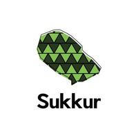 Map City of Sukkur design template, Infographic map illustration on a white background. vector