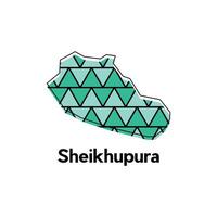 Map City of Sheikhupura design template, Infographic map illustration on a white background. vector