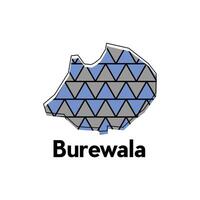 Map City of Burewala design template, Infographic map illustration on a white background. vector