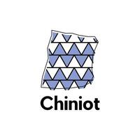Map City of Chiniot design template, Infographic map illustration on a white background. vector