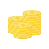 Stack of USD Dollar money coins illustration for business and finance element vector