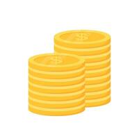 Stack of USD Dollar money coins illustration for business and finance element vector