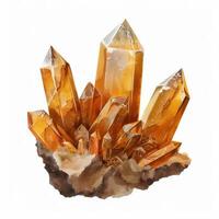 Amber Crystal Cluster Illustration photo