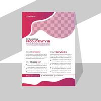 Modern Productivity Flyer Design Layout Template vector