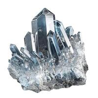 Shimmering Clear Quartz Crystal Cluster on Rough Rock Base photo