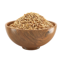 Sesame seeds in a bowl on Transparent Background png