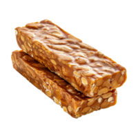 Different Nuts and Chocolate Bar on Transparent Background png