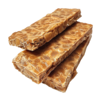 Different Nuts and Chocolate Bar on Transparent Background png