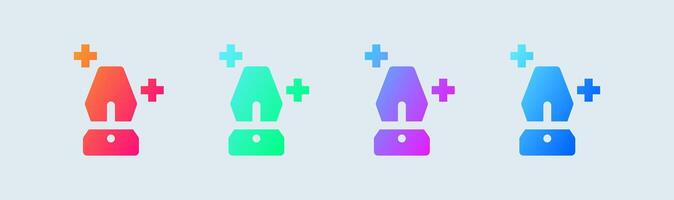 Latern lamp solid icon in gradient colors. Light signs illustration. vector