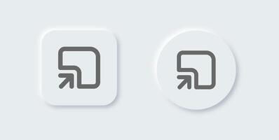 Login line icon in neomorphic design style. Sign in symbol illustration. vector