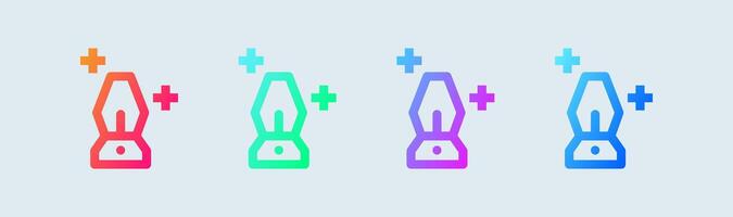 Latern lamp line icon in gradient colors. Light signs illustration. vector
