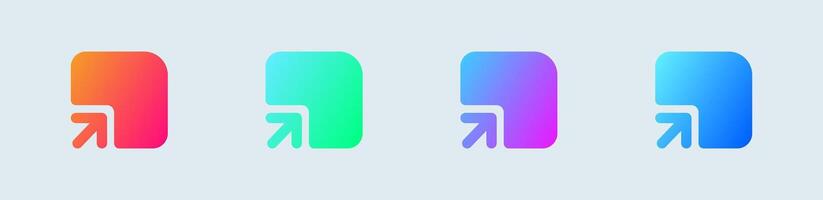 Login solid icon in gradient colors. Sign in symbol illustration. vector