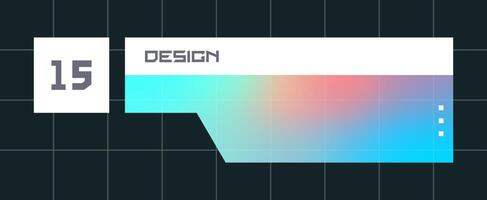 Futuristic element illustration. Colorful lower third overlay. vector