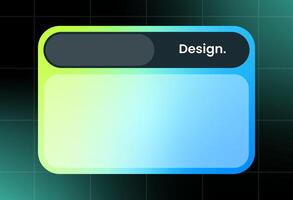 Futuristic design element in gradient colors. Pop up interface element. vector