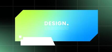 Futuristic element illustration. Colorful lower third overlay. vector