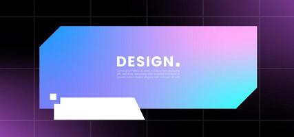 Futuristic element illustration. Colorful lower third overlay. vector