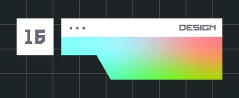 Futuristic element illustration. Colorful lower third overlay. vector