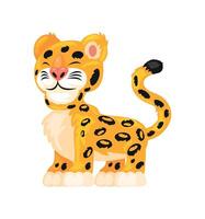 leopard feline cartoon vector