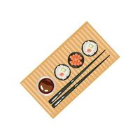 sushi menu japanese vector