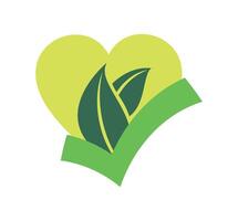 eco label check mark vector