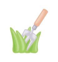 planting equipment pitchfork vector