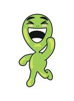 alien smiling design vector