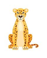 leopard feline cartoon vector